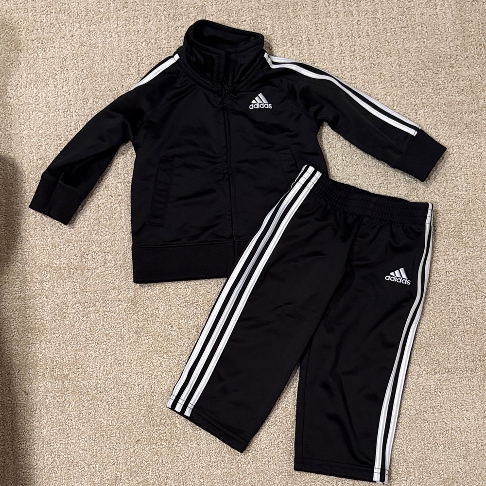 adidas Kids Black and White Matching Set - Picture 2 of 2